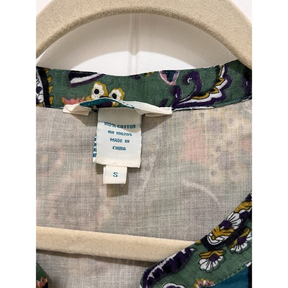 Sundance Women’s Sz S Blue Floral Pullover Tunic Resort Boho Puff Sleeves NEW d - Picture 11 of 11